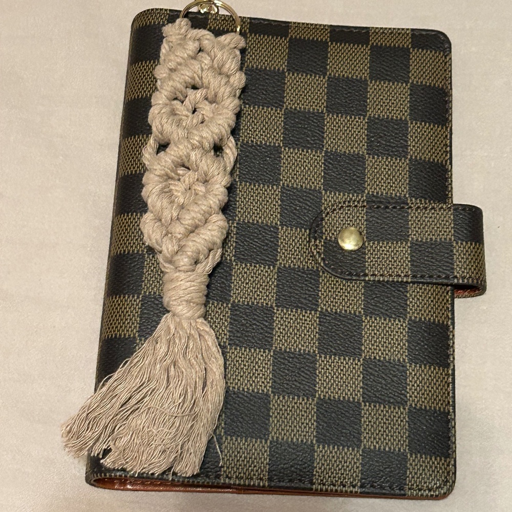 -Checkered A6 Planner Cover | Agenda Organizer